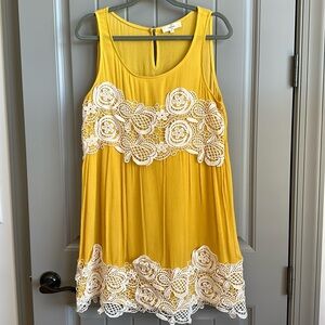 Yellow sundress Lace detail